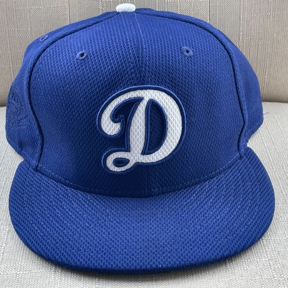 New Era 59fifty Men Hat Los Angeles Dodgers D Blue Baseball Cap Size 60.6cm